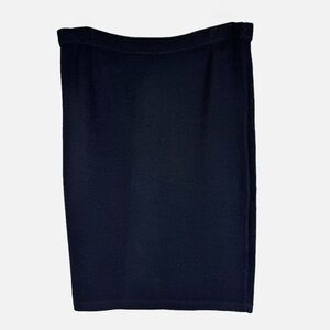 St. John | Black Knit Pencil Skirt, 14